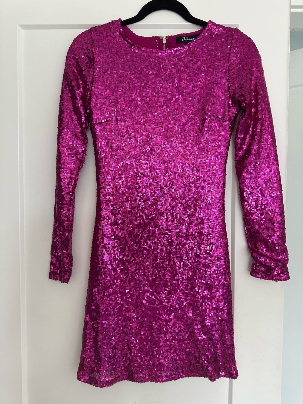 Revamped Fuchsia Sequin Midi Dress Brand New